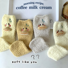 Süße Korallenfleece-Socken