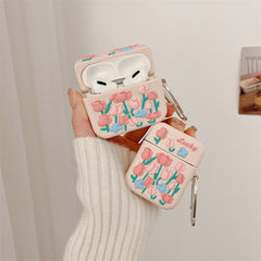 Kawaii Tulips Airpods Case
