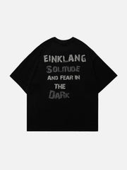 Dark Blurred Skull Heart Graphic Tee