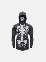 Ninja Skull Mask Print Hoodie