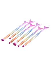 Fish Makeup Brushes Set Gradient Glitter Cosmetics