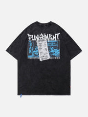 Distressed Painting Washed Tee