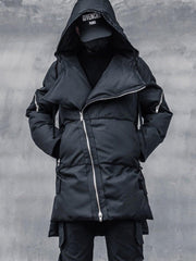 Personalized Diagonal Zipper Winter Coat
