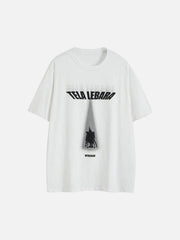 Dark Inverted Triangle Irradiation Cotton Graphic Tee