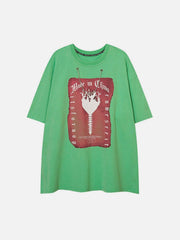 Washed Skeleton Torch Letters Graphic Tee