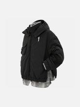 Fake Two Plaid Winter Coat
