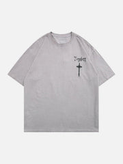 Cross Washed Cotton Graphic Tee