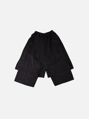 Dark Fake Two Bandage Cropped Culottes Pants