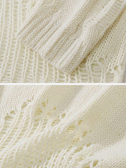 Ripped Hole Knitted Sweater