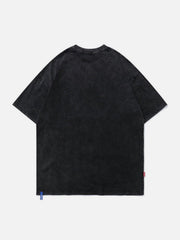 Middle Finger Ghost Print Washed Tee