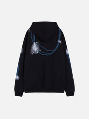 Dark Resurrected Skeleton Fleece Zip Up Hoodie