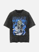 Angel Crushes The Lock Earth Cotton Washed Graphic Tee