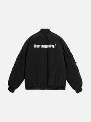 Functional Labeling Bomber Jacket