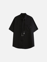 Falme Chain Tie Short Sleeve Shirt