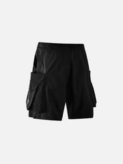 Dark Functional Big Pockets Nylon Shorts