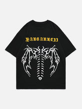 Deformation Graphic Solid Color Tee
