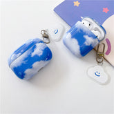 Estuche para Airpods con lindas nubes blancas