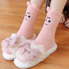 Bodensocken mit Monster-Motiv und großen Augen