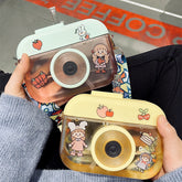 Cute Camera Straw Water Bottle