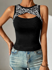 Cutout Round Neck Tank