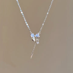 Süße Halskette mit Quaste und Schleife