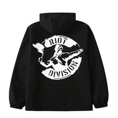 Irregular Zip Up Print Cargo Jacket