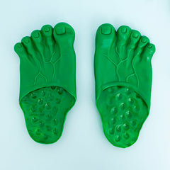 Divertidas pantuflas de pie de gigante