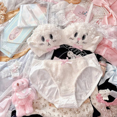 Kawaii Lamm Plüsch-Dessous-Set