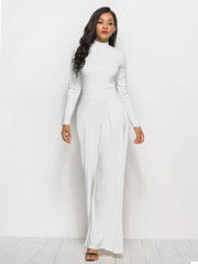 Long Sleeve Wide Leg Jumpsuit