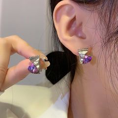 Pendientes de corazón de caramelo de colores