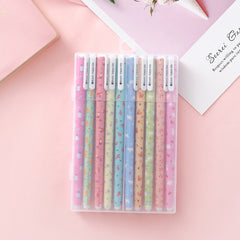 Juego de bolígrafos de gel con diseño de flores kawaii (paquete de 10)