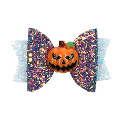 Glittery Halloween Bows Hairpin