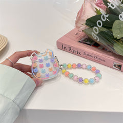 Colored Bear Airpods Case