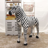 37/45/56/63 cm weiches Plüschtier-Pferdekissen, realistisches Zebra-Spielzeug als Geburtstagsgeschenk, Sofakissen für Erwachsene und Kinder
