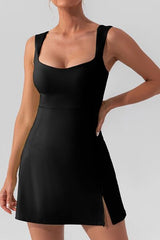 Square Neck Sleeveless Mini Active Dress