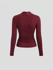 Elegant Ruched Long Sleeve Top