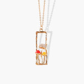 Collar de hongo rectangular kawaii