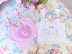 Top con coqueta de conejitos