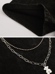 Bear Necklace Washed Tee