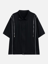 Multi Zip Up Short Sleeve Shirt