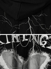 Dark Lightning Butterfly Chain Hoodie
