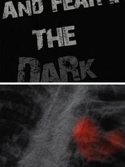 Dark Blurred Skull Heart Graphic Tee