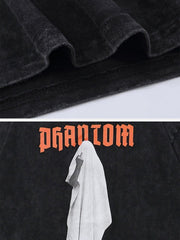 Middle Finger Ghost Print Washed Tee