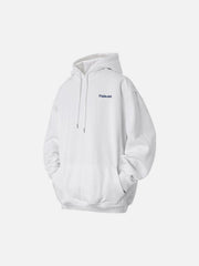 Solid Color Embroidery Oversized Hoodie