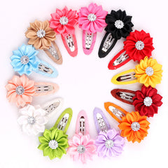 Pointed Flower Hairpin Edging Clip Fabric Hairpin