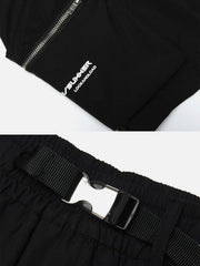 Function Belt Zipper Pockets Shorts