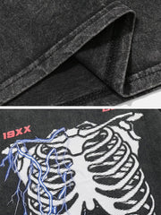 Washed Lightning Bone Graphic Tee