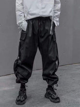 "Pure Black Ribbon" Cargo Pants