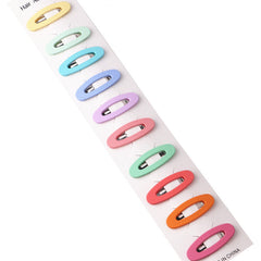 Women 10Pcs/lot Simple Candy Color Hairpins