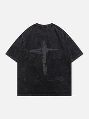 Cross Washed Cotton Graphic Tee